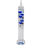 Galilei-Thermometer 28cm blau