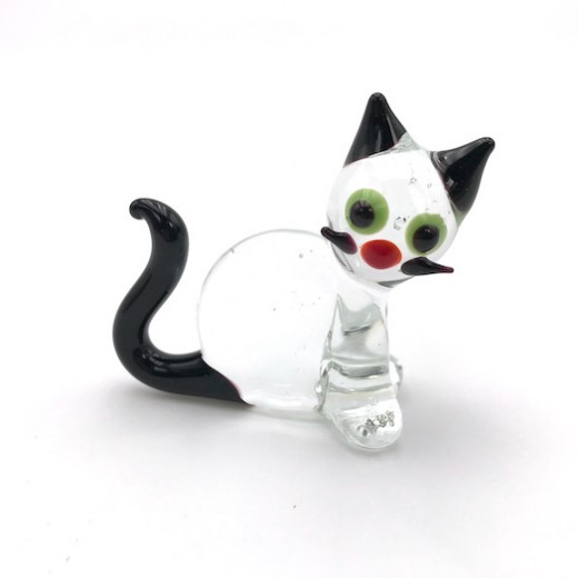 Katze kristallglas:schwarz. sitzendjpeg